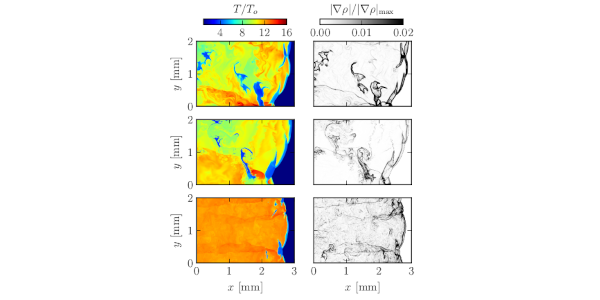 Two-dimensional structure 2H2:O2 gaseous detonations for different kinetic modeling.